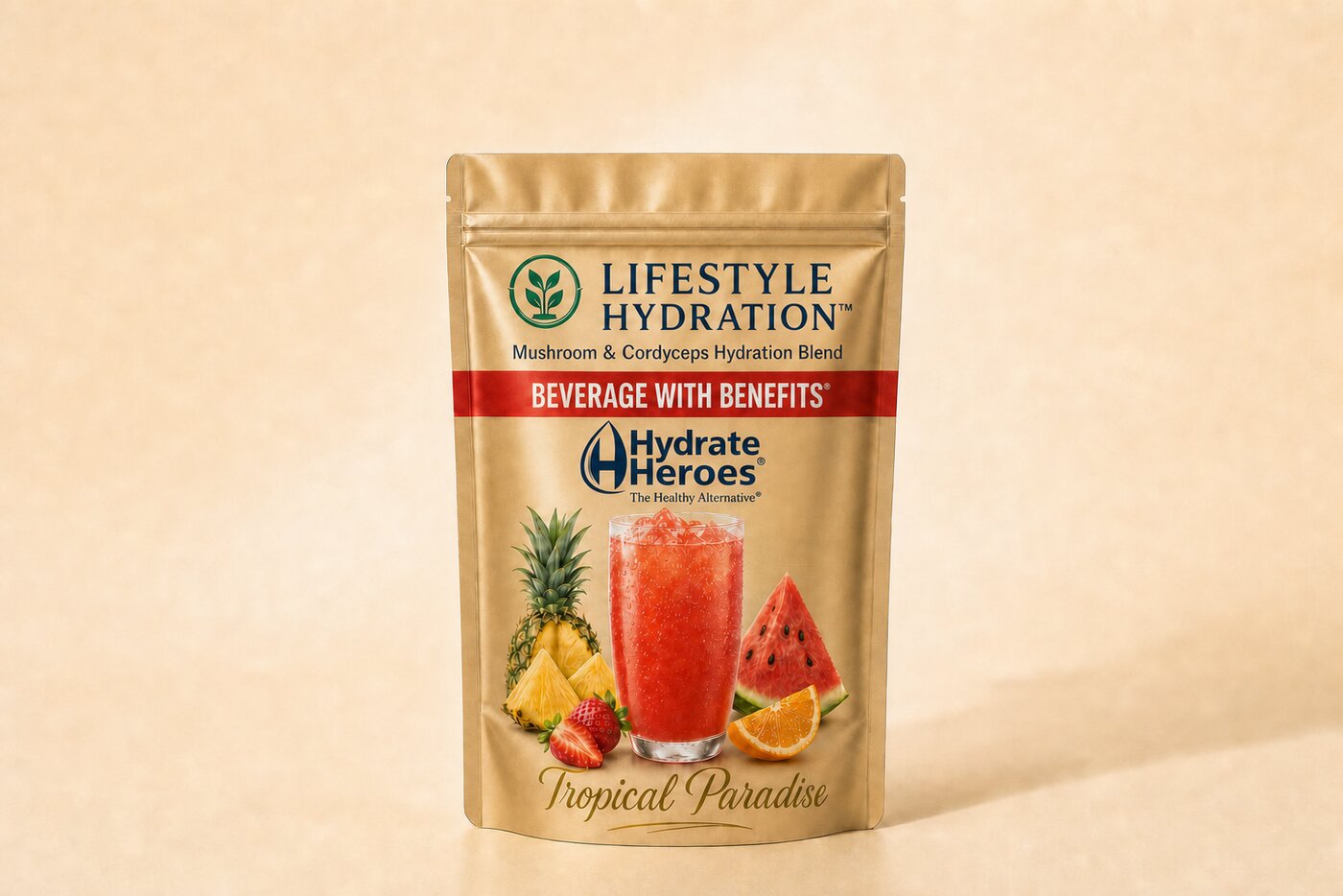 Hydrate Heroes Tropical Punch pouch