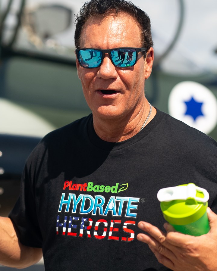 Michael A. Gardner in a black Hydrate Heroes tee